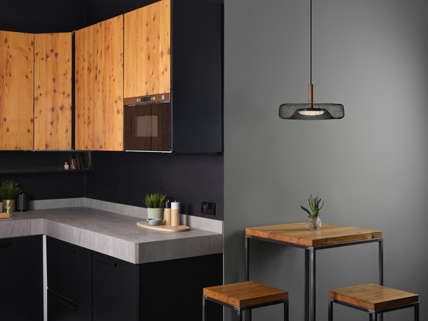 OSRAM LED Pendelleuchte Decor Mesh Pendant 18.5W 830 Black Warm weiß 4058075847422