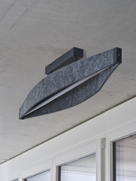 OSRAM LED Deckenleuchte Decor Flat Felt Ceiling 23W 830 Dark Grey Warm weiß 4058075847484