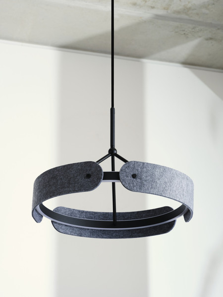 OSRAM LED Pendelleuchte Decor Curve Felt Pendant 33W 830 Dark Grey Warm weiß 4058075847606
