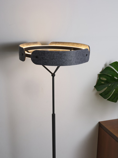 OSRAM LED Stehleuchte Decor Curve Felt Floor 33W 830 Dark Grey Warm weiß 4058075847644