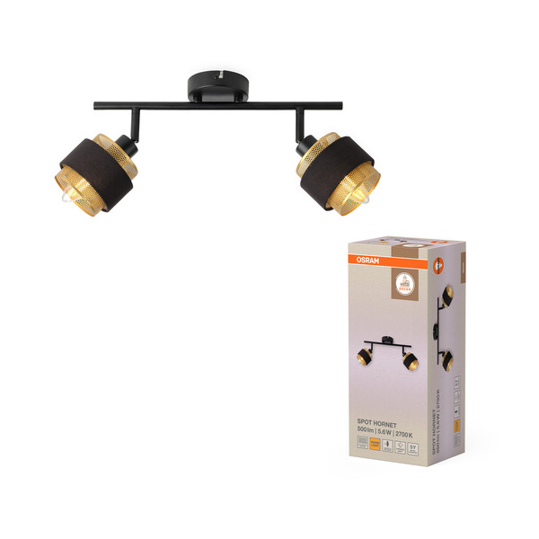 OSRAM LED Strahler Decor Spot Hornet 2X2.8W 827 E14 Black Warm weiß 4058075847767