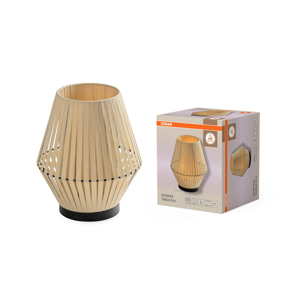 OSRAM Tischleuchte Decor Stripes Table 1XE14 Beige 4058075848009