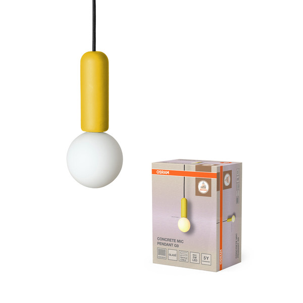 OSRAM Pendelleuchte Decor Concrete Mic Pendant 1XG9 Yellow 4058075848306