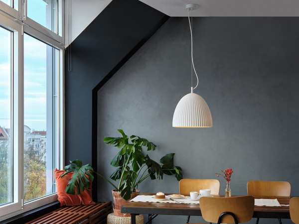 OSRAM Pendelleuchte Decor Plaster Routes Bell Pendant 1XE27 White 4058075848443