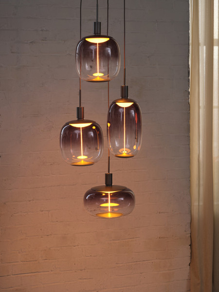 OSRAM Pendelleuchte Decor Needle Pendant Plate 4xE27 Dark Grey 4058075848481