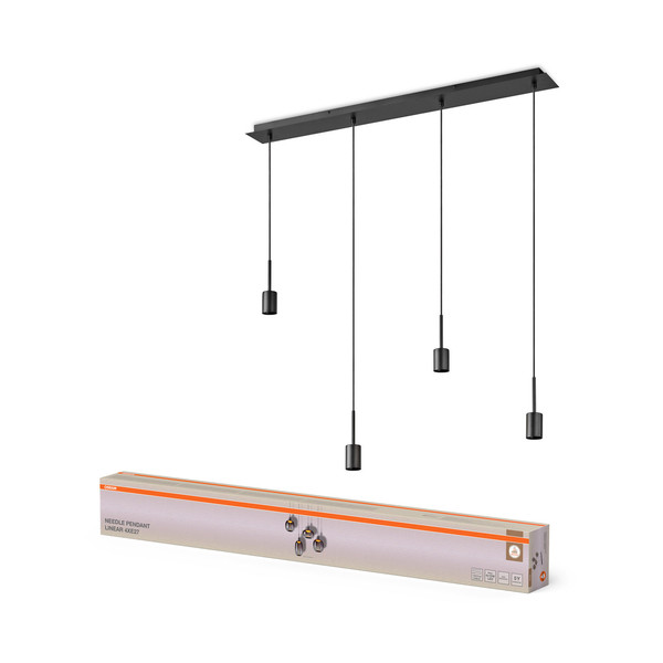 OSRAM Pendelleuchte Decor Needle Pendant Linear 4xE27 Dark Grey 4058075848528