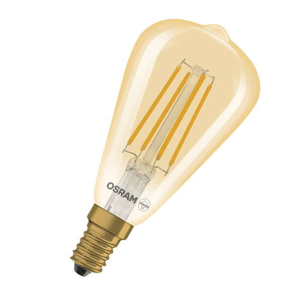 OSRAM LED Leuchtmittel Vintage 1906 LED CLASSIC EDISON DIM 4.8W 822 Gold E14 Dimmbar Extrawarmweiss 4058075849587
