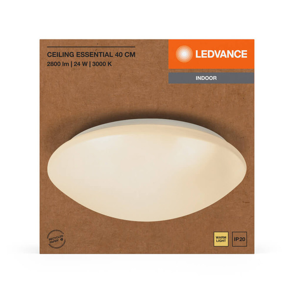 LEDVANCE Ceiling Essential ⌀40cm 24W 1920lm Warmweiss 3000K 4099854003110