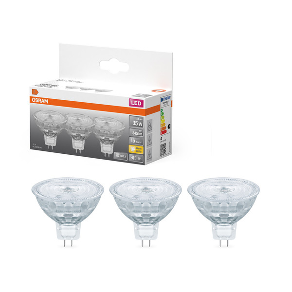 OSRAM LED Leuchtmittel LED STAR MR16 12 V 3.8W 827 GU5.3 Warm weiß 4099854048098