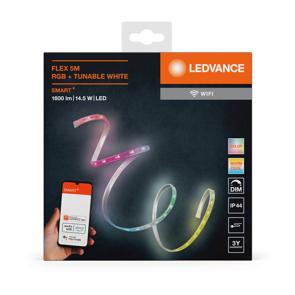 LEDVANCE LED Lichtleiste SMART+ WIFI OUTDOOR FLEX 5M RGB TW Dimmbar RGBTW Farbwechsel / steuerbare Lichtfarbe 4099854095184