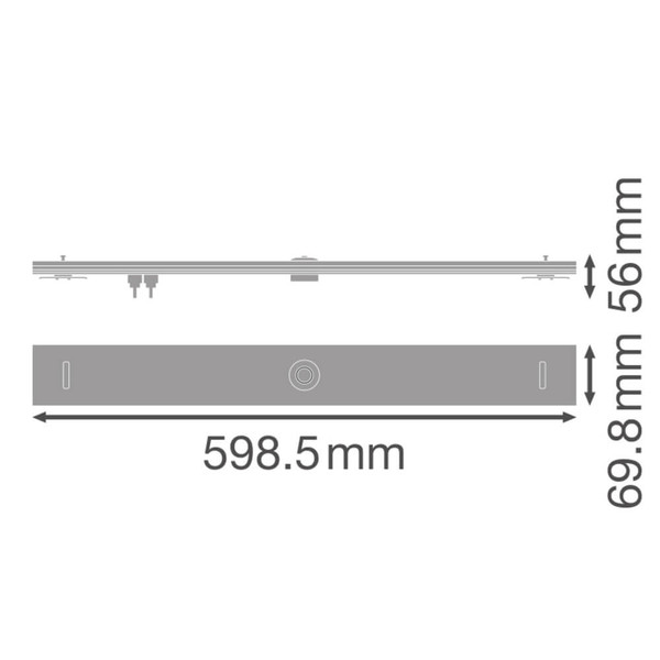 LEDVANCE Zubehör TruSys Flex Sensor Track 600 8P WT 60x7cm 4099854193637