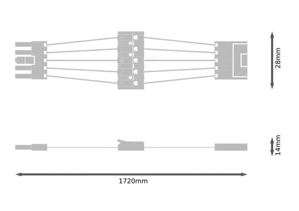 LEDVANCE Zubehör Linear Indiviled Through-Wiring Kit 1500Throughwiring 172x3cm 4099854214806