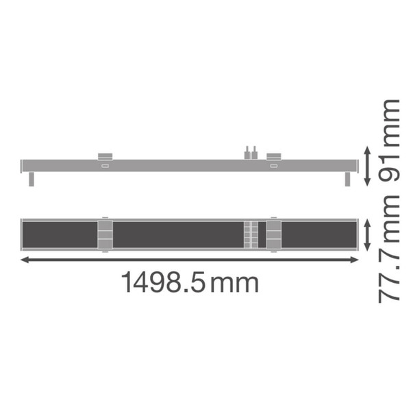 LEDVANCE Zubehör TruSys Flex T5 Track für 1 Röhre WT G5 150x8cm 1 4099854230158
