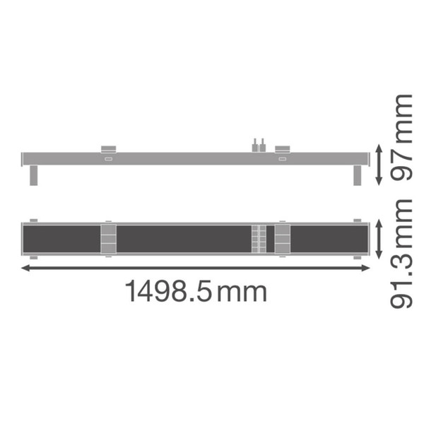 LEDVANCE Zubehör TruSys Flex T5 Track für 2 Röhren WT G5 150x9cm 2 4099854230172