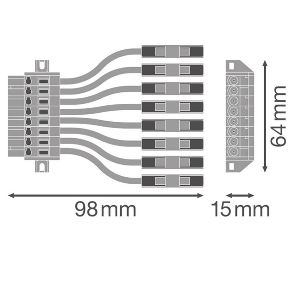 LEDVANCE Zubehör TruSys Flex Feed-IN Connector 8P 10x6cm 4099854230233