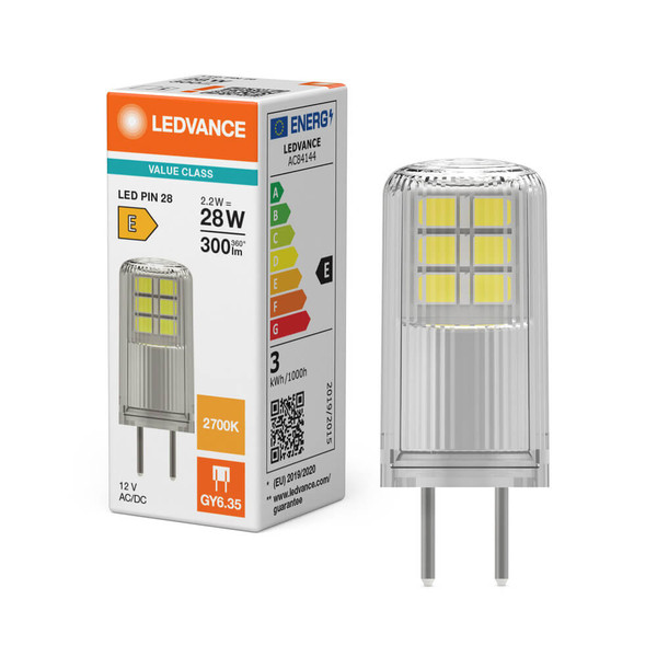 LEDVANCE LED Lampe GY6.35 Pin 320° P 2.2W 300lm Warmweiss 2700K wie 28W 4099854248665