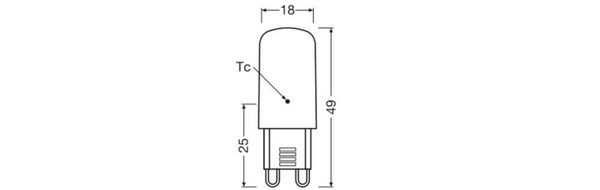 LEDVANCE LED Lampe G9 Pin 300° Dimmbar P 3W 320lm Warmweiss 2700K wie 30W 4099854248788