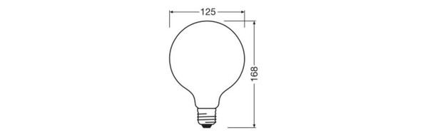 LEDVANCE LED Lampe E27 Classic Globe125 Filament S matt G125 7.2W 1521lm Warmweiss 2700K wie 100W höchste Effizienzklasse A 4099854280214