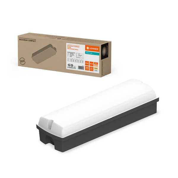 LEDVANCE LED Deckenleuchte Bulkhead Comp 36x12cm 8W-6W-4W warm-/neutralweiss 3000/4000K CCT IP65 4099854290480