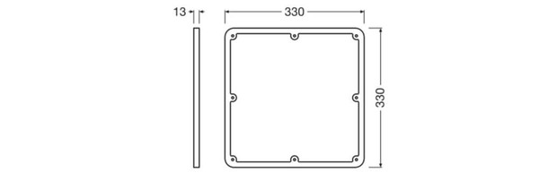 LEDVANCE Zubehör Surface Flat Frame 330Square SI Aufbaumontage 30x30cm 4099854292910