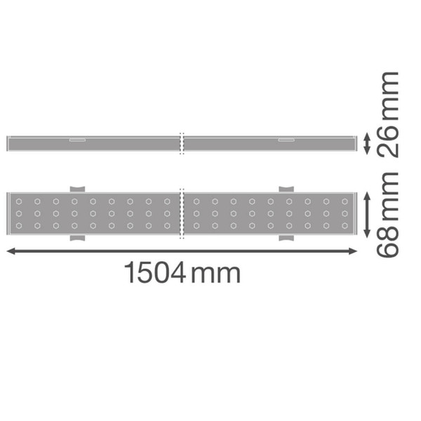 LEDVANCE LED Lichtbandsystem TruSys Universal P DALI 150x7cm 75W 12750lm Neutralweiss 4000K dimmbar 4099854311710