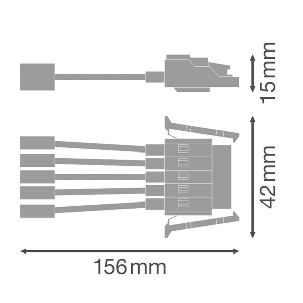 LEDVANCE Zubehör TruSys Universal Feed-IN 5P 16x4cm 4099854317347