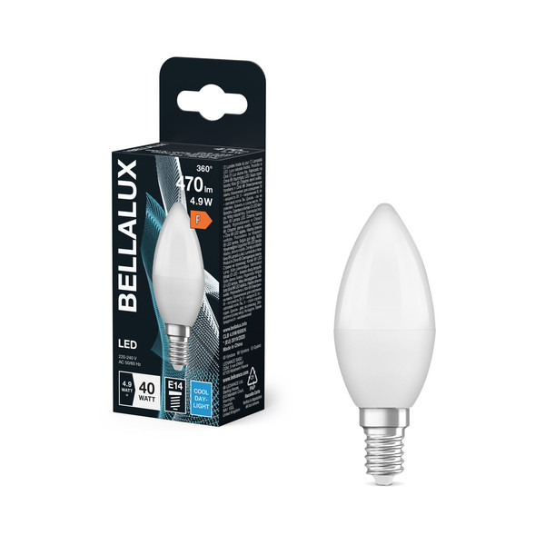 BELLALUX LED Leuchtmittel BELLALUX CLB 4.9W 865 Frosted E14 Kaltweiss 4099854318030