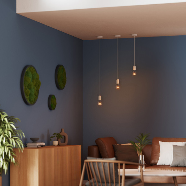 OSRAM Pendelleuchte Vintage 1906 PenduLum Round Plaster White 4099854419591