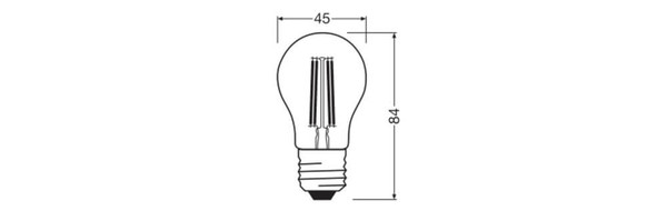 LEDVANCE LED Lampe E27 Classic Filament Dimmbar P P40 3.4W 470lm Warmweiss 2700K wie 40W 4099854439131