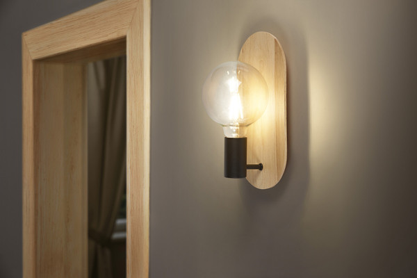 OSRAM Wandleuchte Decor Wood Wall E27 4099854440281