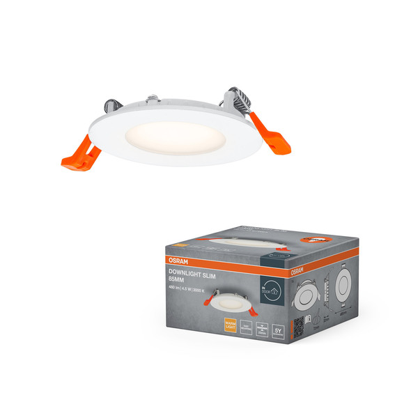 OSRAM LED Einbauleuchte LED SPOT AND DOWNLIGHT RECESS SLIM 85mm 4.5W 3000K Warm weiß 4099854444708