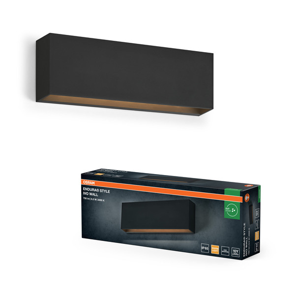OSRAM LED Aussenleuchte Endura Style IP65 Wall Ivo Dark Gray Warm weiß 4099854444982