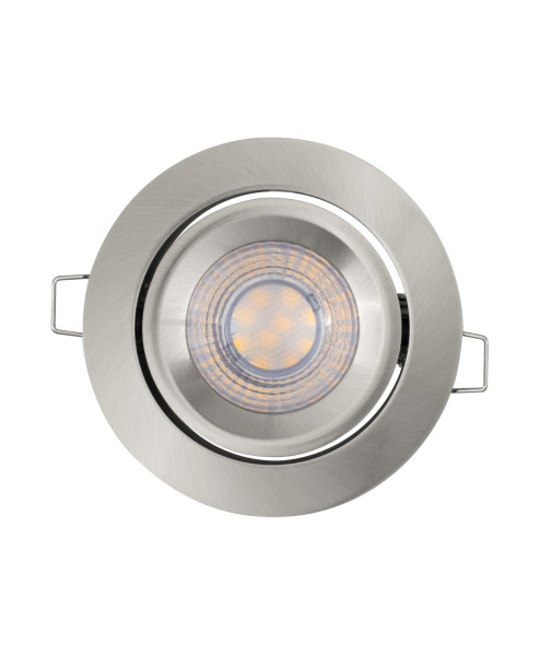 OSRAM LED Einbauleuchte LED SPOT SET RECESS SIMPLE DIM 3 x 4.9W 2700K Brushed Nickel Dimmbar Warm weiß 4099854445828