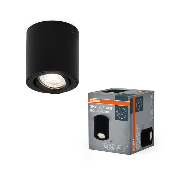 OSRAM Deckenleuchte LED SPOT SURFACE Round GU10 Black 4099854445965