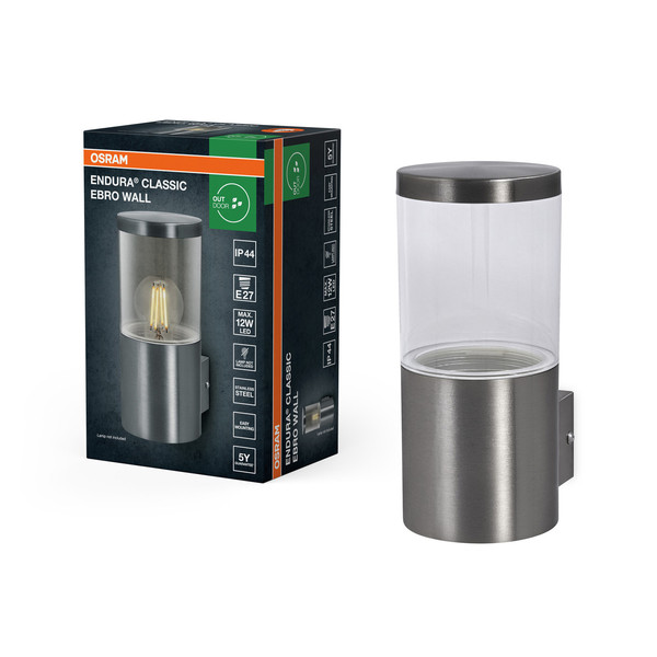 OSRAM Aussenleuchte Endura Classic Ebro Wall E27 Stainless Steel 4099854446658