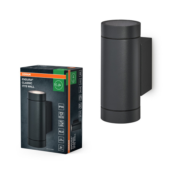 OSRAM Aussenleuchte Endura Classic IP65 GU10 Itys Wall Dark Gray 4099854447341
