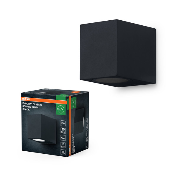 OSRAM Aussen-Wandleuchte Endura Classic Square Down Black 4099854447587