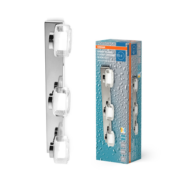 OSRAM LED Deckenleuchte Orbis Flame 3X5.5W Click CCT IP44 Chrome Warm weiß,Kalt weiß 4099854447907