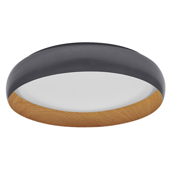 OSRAM LED Deckenleuchte Orbis Livia 520MM 36W 830 Click DIM Gray and Wood Decor Dimmbar Warm weiß 4099854448300