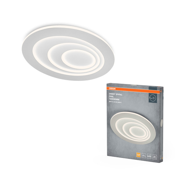 OSRAM LED Deckenleuchte ORBIS SPIRAL OVAL 720mm 63W White Warm weiß 4099854450365