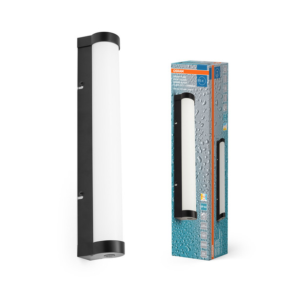 OSRAM LED Deckenleuchte Obris Tube Frost Glass 40CM Click CCT DIM IP44  Black Dimmbar Warm weiß,Kalt weiß 4099854450563
