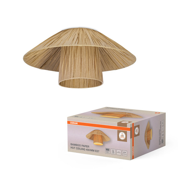 OSRAM Deckenleuchte Decor Bamboo Paper Hut Ceiling 400 E27 Brown 4099854452864