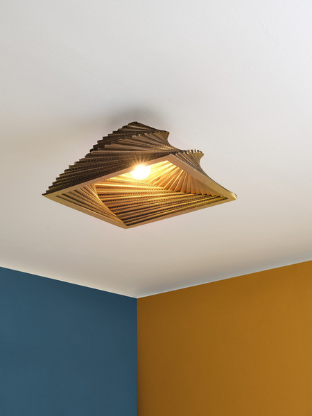OSRAM Deckenleuchte Decor Cardboard Square Ceiling Turn E27 Brown 4099854453359