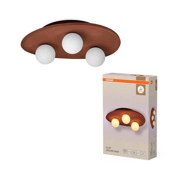 OSRAM Deckenleuchte Decor Clay Nest Ceiling 3XG9 Brown 4099854453458