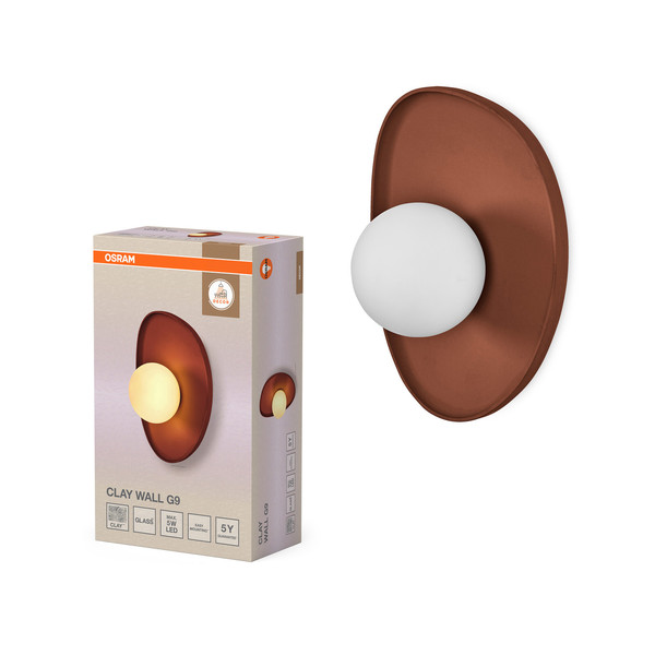 OSRAM Wandleuchte Decor Clay Nest Wall 1XG9 Brown 4099854453472