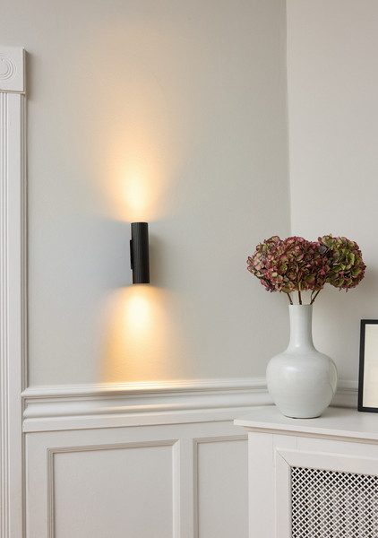 OSRAM Wandleuchte Decor Drums Wall Updown 2XGU10 Black 4099854453595