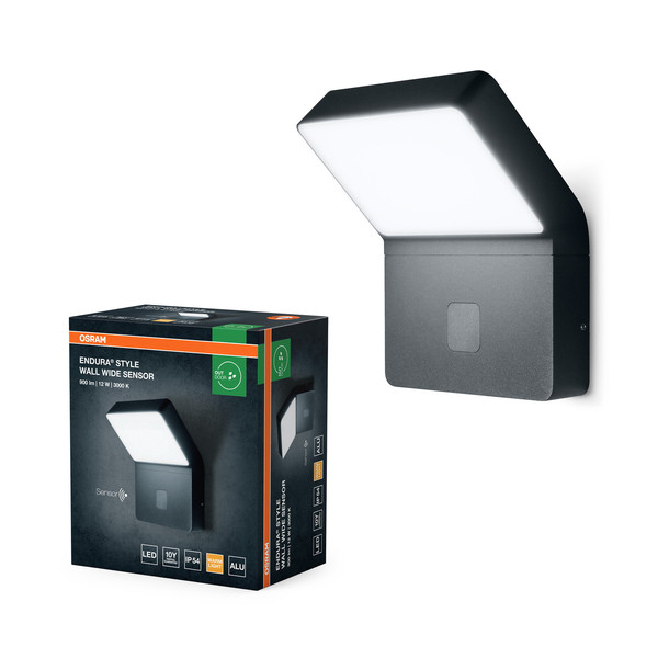 OSRAM LED Aussenleuchte ENDURA STYLE WALL WIDE 12W Dark Gray Warm weiß 4099854453977