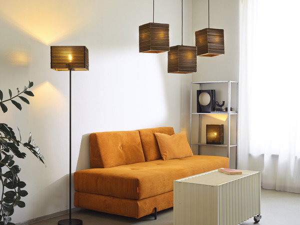 OSRAM Stehleuchte Decor Cardboard Square Floor E27 Brown 4099854454011