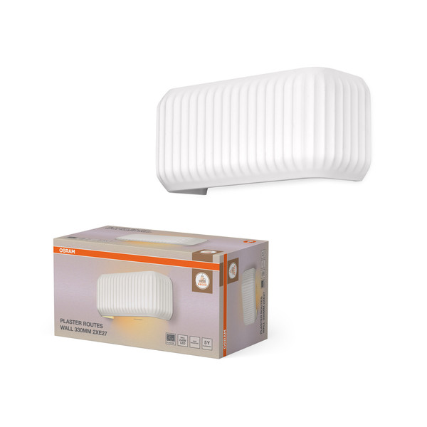 OSRAM Wandleuchte Decor Plaster Routes Wall 330 2XE27 White 4099854454561