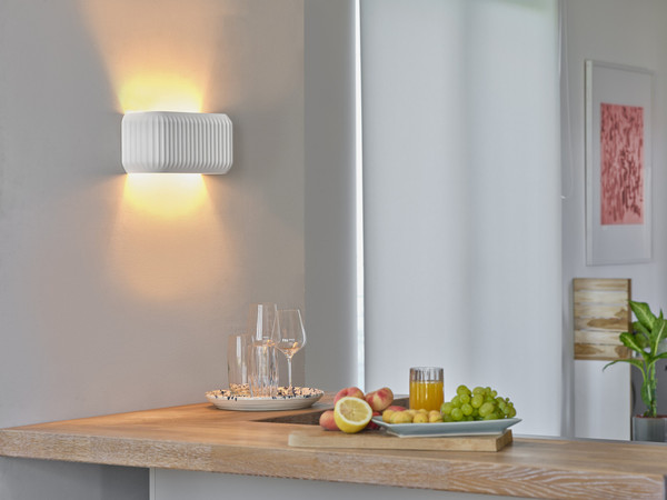 OSRAM Wandleuchte Decor Plaster Routes Wall 330 2XE27 White 4099854454561